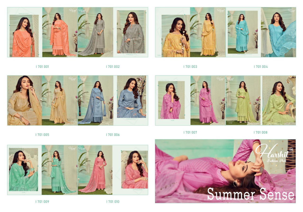 Harshit Summer Sense Latest Cotton Chiffon Print Kurtis Collection